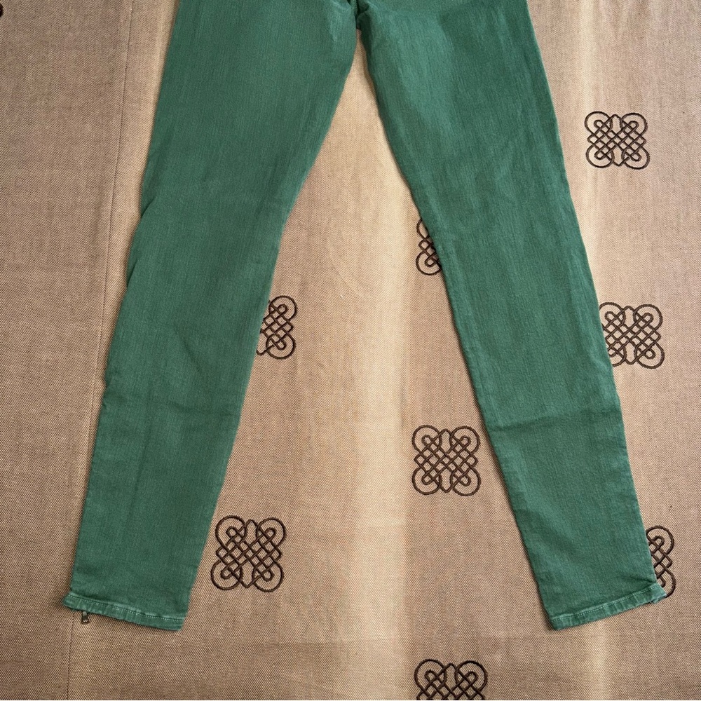 PAIGE Hoxton High Rise Skinny Zippered Ankle Length In Botanic Green Size 26 - Picture 10 of 15